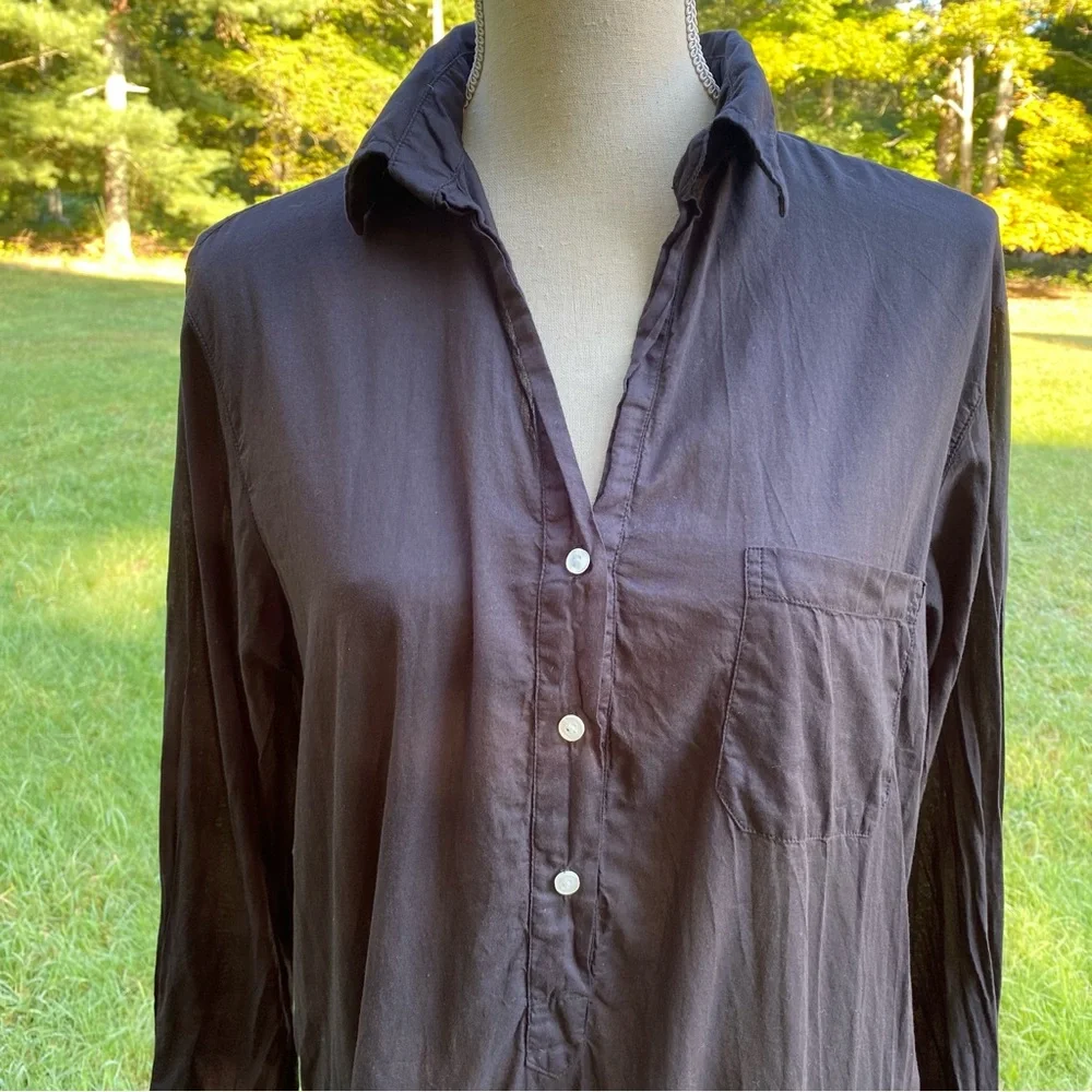 GRAYSON CHANGEMAKER DRESS BLACK COTTON DROP WAIST LONG SLEEVE POCKETS SIZE M